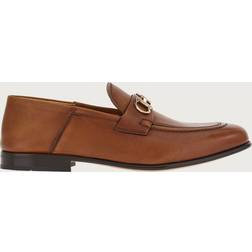Ferragamo Biscot Gancini Logo Loafers - Mogensen Brown