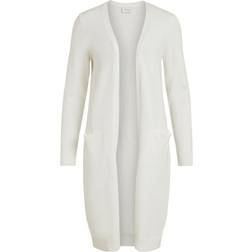 Vila Ril Long Knitted Cardigan - White Alyssum