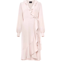 Phase Eight Daisy Ruffle Midi Dress - Soft Rose