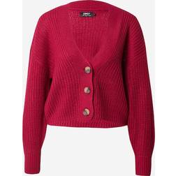 Only Carol Texture Knitted Cardigan - Dark Red