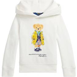 Polo Ralph Lauren Girl's Bear Fleece Hoodie - Deckwash White