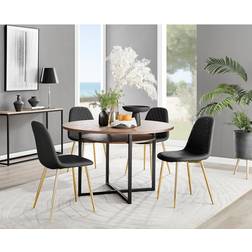 Furniturebox Adley Wood Dining Set 120x120cm 5pcs