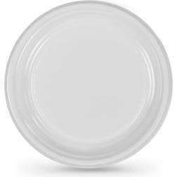 Algon Set de platos reutilizables Redondo Blanco 17 x 17 x 1,5 cm Plástico 25 Unidades