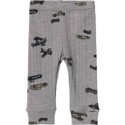 Name It Baby Marino Wool Long Pants - Silver Filigree