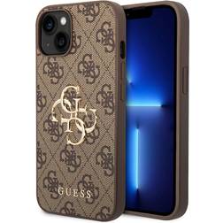 Guess iPhone 15 Skal 4G Logo Brun