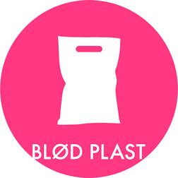 Piktogram til affaldssortering, blød plast, rund