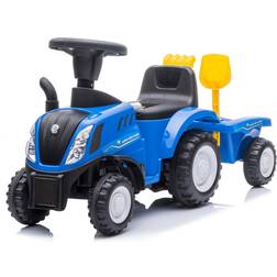 Megaleg New Holland T7 Gå-Traktor med Trailer og værktøj, Blå