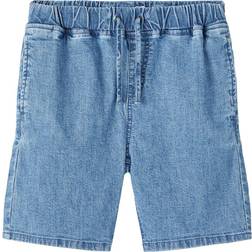 Name It Kid's Baggy Fit Denim Shorts - Dark Blue Denim