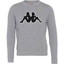 Kappa Airvit Logo Sweatshirt Herrer Tøj Grå