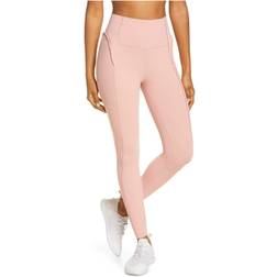 NIKE Yoga Stmt Cln 7/8 Tight Pink/Beige, Female, Tøj, Tights, Yoga, Lyserød