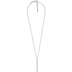 Fossil Halsband Harlow Silver JF04564040 Halsband med linjär struktur rostfritt stål