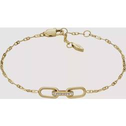 Fossil Armband Heritage Guld JF04525710 D-länk guldfärgad kedjearmband rostfritt stål