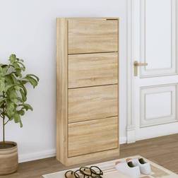 vidaXL Skoskab 63 x 24 x 147 cm Konstrueret Træ Skostativ