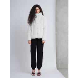 Bruuns Bazaar ErigeronBBFurry jacket Snow White