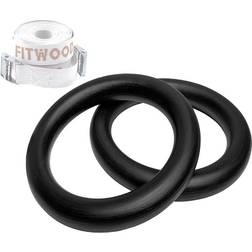 Fitwood ULPU MINI Turnringe, schwarz weiße Riemen