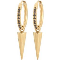 Edblad Peak Hoops Sparkle Black Gold