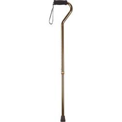 Drive Medical Foam Grip Offset Handle Walking Cane, Bronze