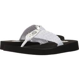 Yellow Box Women's Soleil Wedge Sandal - White/Silver