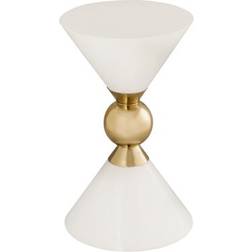 TOV Furniture Balhi White Hourglass Shaped Small Table