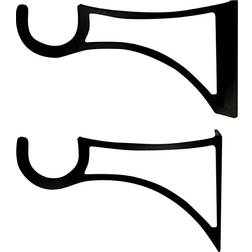 Village Wrought Iron curtain brackets pair of 2 plain