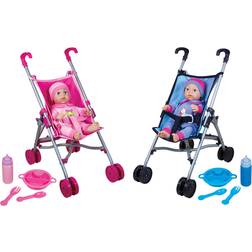 Lissi Baby Doll Umbrella Stroller Twin Set with 2 Dolls