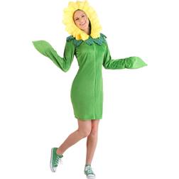 Fun Costumes Flower Women's Hoodie Dress Yellow/Green