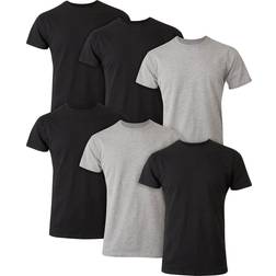 Hanes Men's Ultimate 6pk. Crewneck T-Shirts Black Black