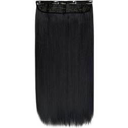 Lullabellz Thick 24" 1 Piece Straight Clip In Hair Extensions Jet Black