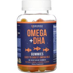 Havasu Nutrition Omega + DHA Gummies, Natural Lemon &