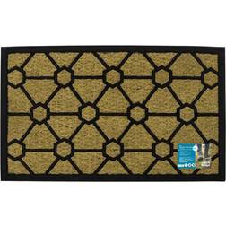 JVL 45x75cm Woven Coir Tuffscrape Black, Natural, Brown cm