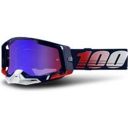 100% crossbrille racecraft gen. republic mirror red/blue, anti-fog