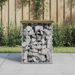 vidaXL Gabion Design 33x31x42 cm Impregnated Wood Pine Garden Bench