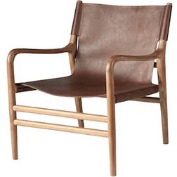 Wikholm form Teak/Läder Sienna Fåtölj