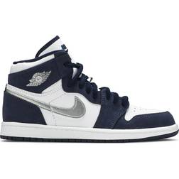 Nike Air Jordan 1 Retro High COJP PS - White/Midnight Navy/Metallic Silver