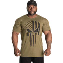 Gasp Skull Standard Tee, Army Green Melange