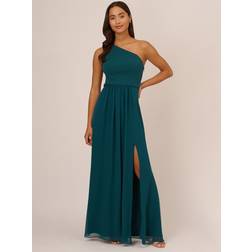 Adrianna Papell One Shoulder Chiffon Gown