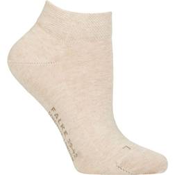 SockShop FALKE Dam Sensitive London bomull kort enfärgad par sneakerstrumpor, beige sand mel. 4650 39–42, Beige sand mel. 4650