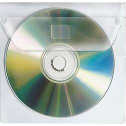 Veloflex 2259000 CD-fodral CD-lådor CD-etui för insättning för 1 CD, CD-kuvert, självhäftande, 10-pack