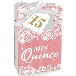 Big Dot of Happiness Mis quince anos quinceanera sweet 15 birthday party favor boxes set 12