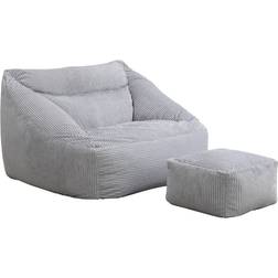 Home Deluxe Cozy Light Gray Sækkestol 2stk