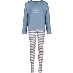 Skiny Pyjama Blau/Beige/Rosa