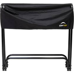 ShelterLogic HaardHout Houtopslag Met Hoes 126 cm Zwart