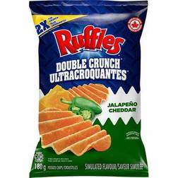 Ruffles Double Crunch Jalapeno Cheddar Potato Chips, 180g/6.3