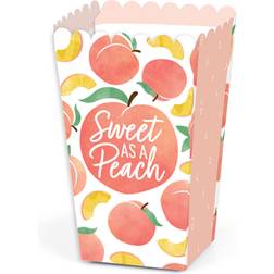 Big Dot of Happiness Sweet as a peach baby shower birthday party favor popcorn treat boxes 12 ct