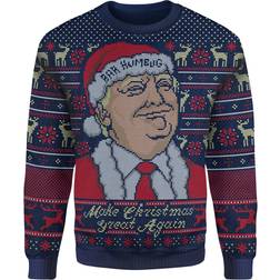 Exklusive Donald Trump Weihnachtspullover - Marineblau