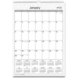 Blue Sky 2024 Enterprise 17" Monthly Wall Calendar, White/Gray 117373-23