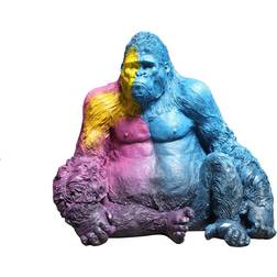 Dkd Home Decor Multicolour Modern Gorilla 92 Figurine