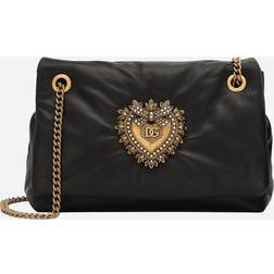 Dolce & Gabbana Kvinders Skuldertaske Magnetisk Knap Hjerte Sort