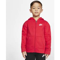 Nike Sweatjacke Club - Rot/Weiß