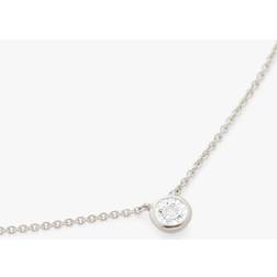 Monica Vinader Silver Diamond Essential Necklace